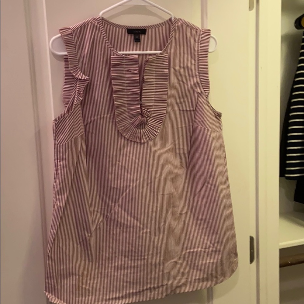 J. Crew pin stripe blouse sz 6 TAll